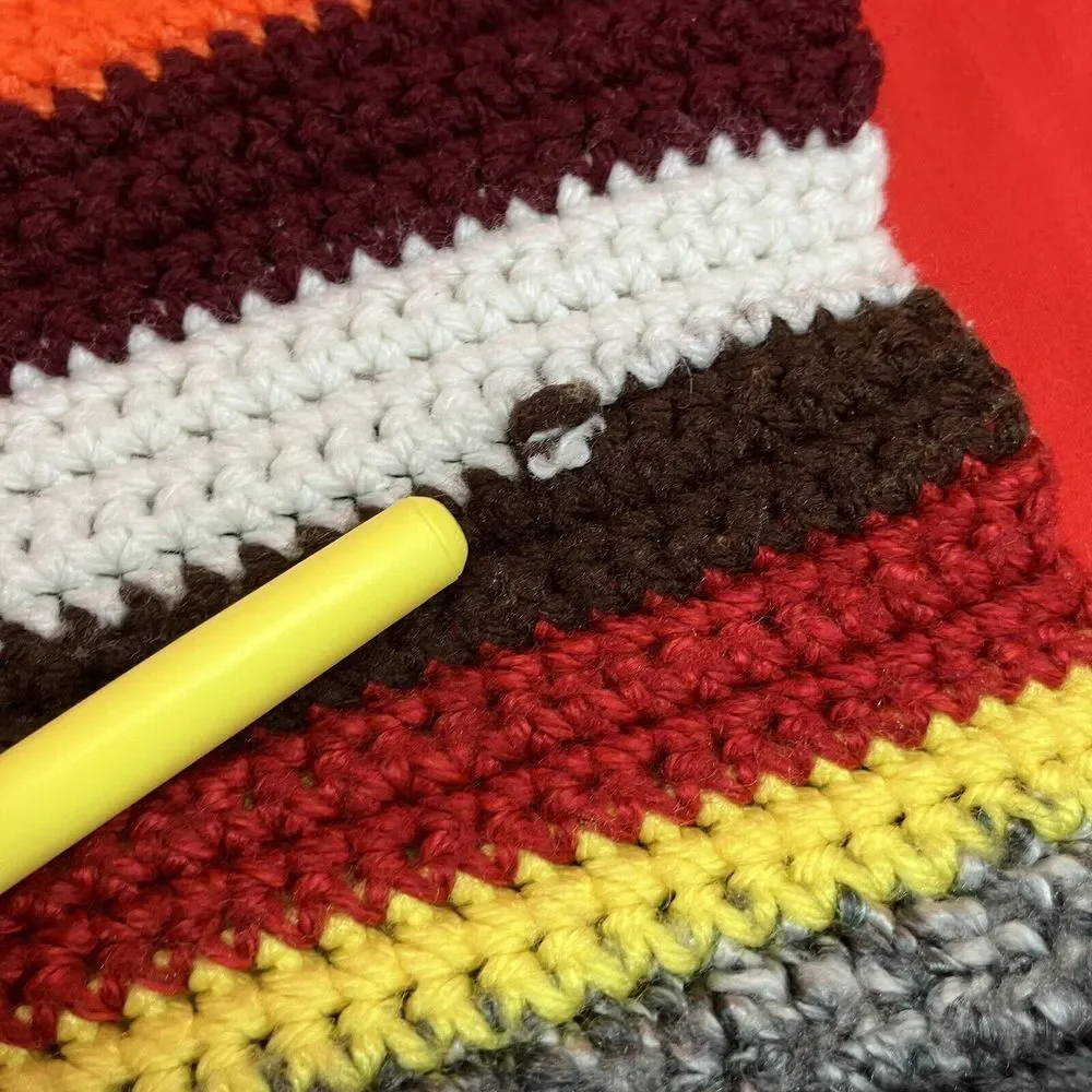 Vintage Granny Crochet Table Runner / Sofa‎ Throw Handmade Multicolor 65x25